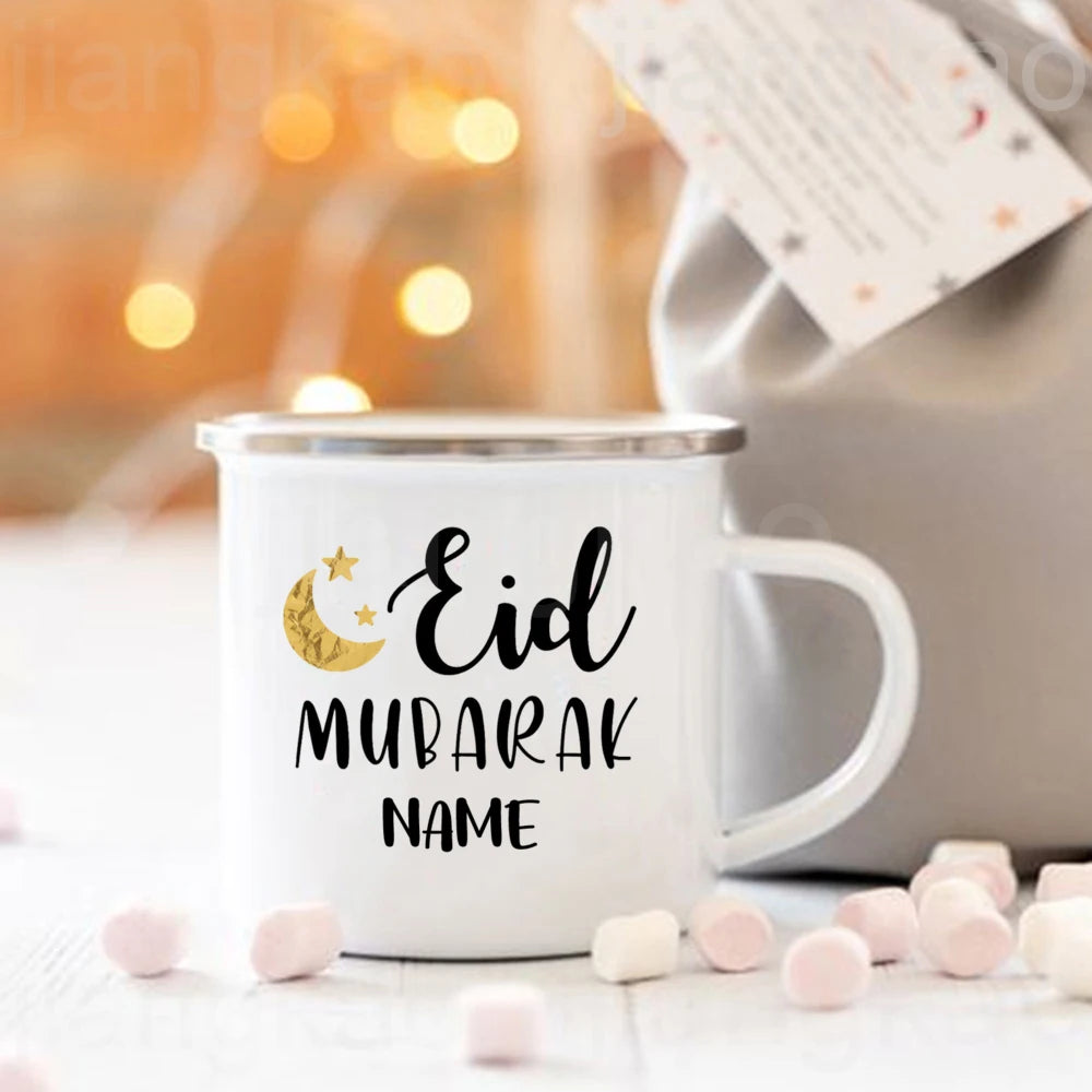 Personalised Ramadan Kareem Enamel Mug | Custom Name Eid Gift