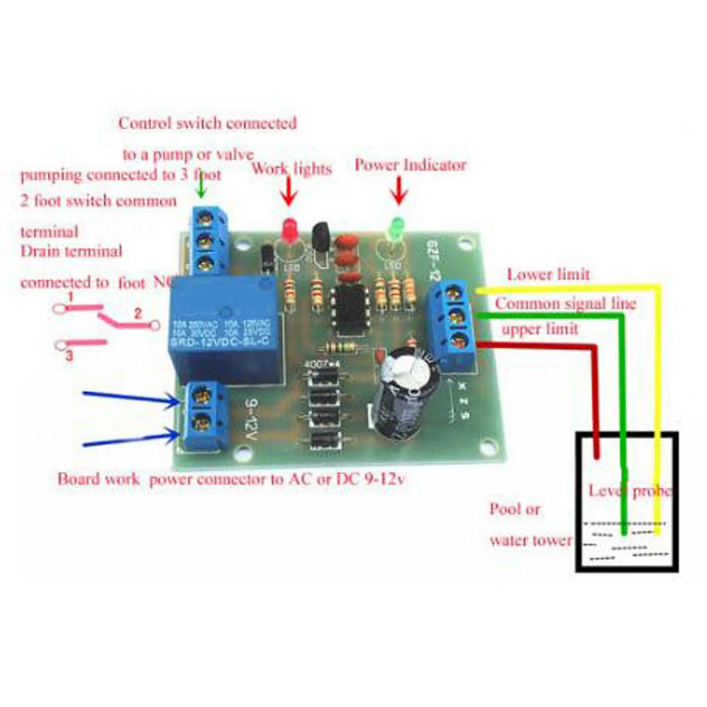 Water Level Controller Switch Module – Auto Pump Control 9-12V
