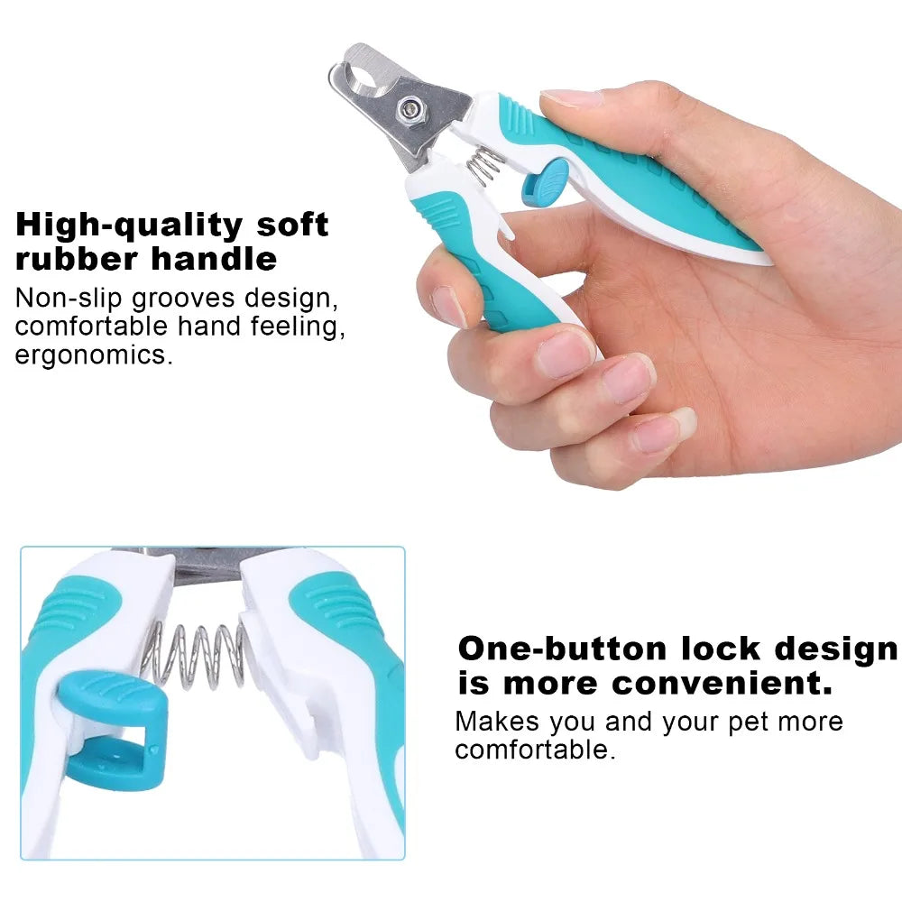 Stainless Steel Pet Nail Clippers – Dog & Cat Claw Trimmer