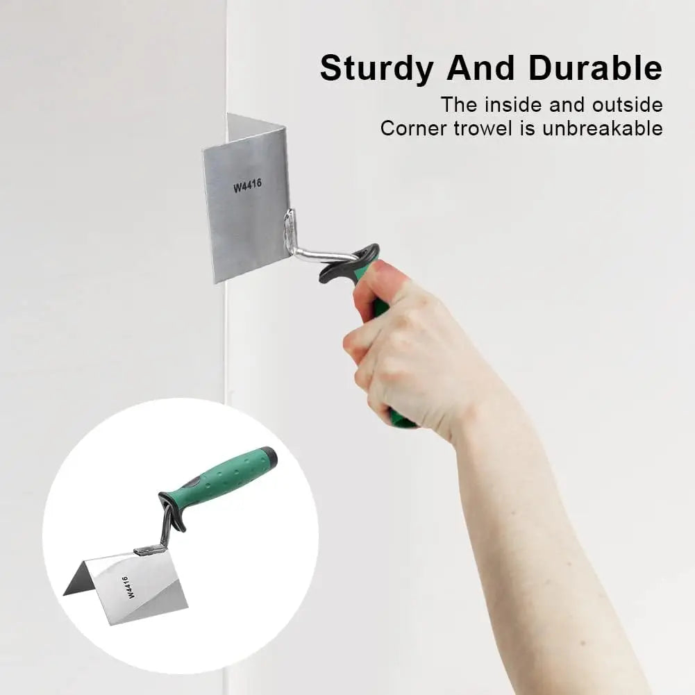 90° Drywall Corner Finishing Trowel – Stainless Steel Tool