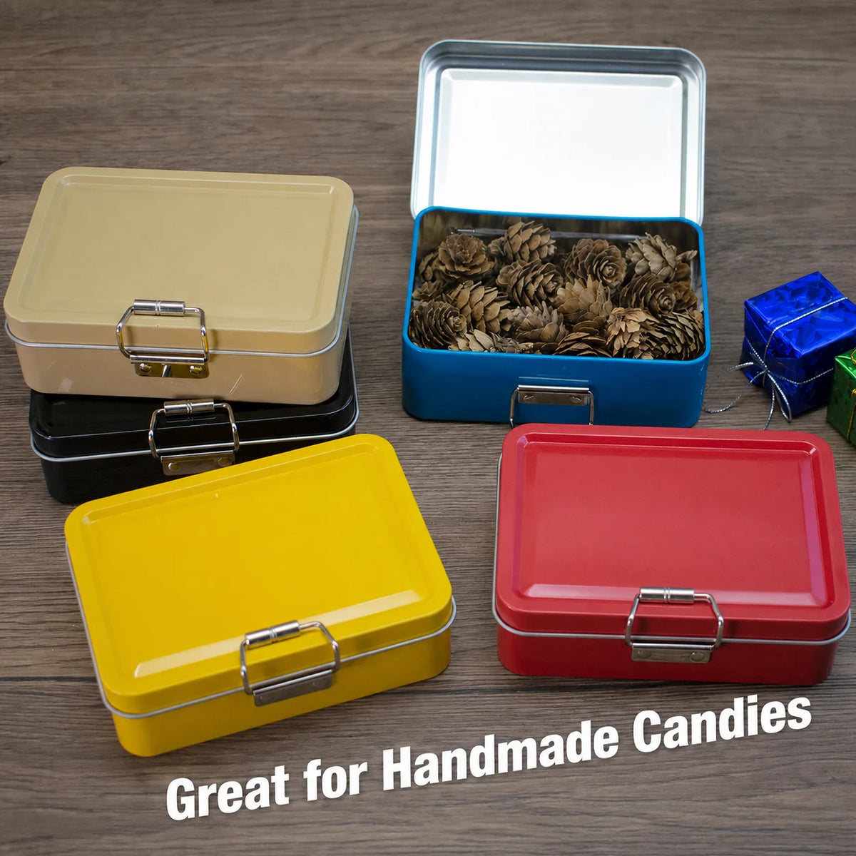 Tinplate Flip-Top Metal Storage Box | Craft & Fishing Organizer