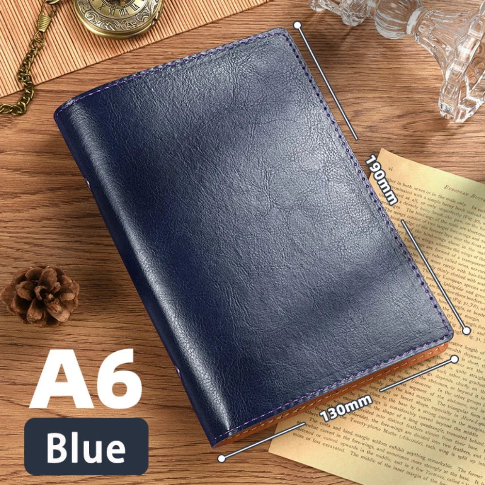 Vintage PU Leather Loose-Leaf Notebook A5/A6 – Diary Binder
