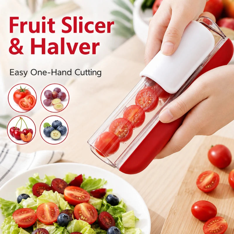 Tomato Cherry Grape Slicer – Multipurpose Fruit Cutter Tool