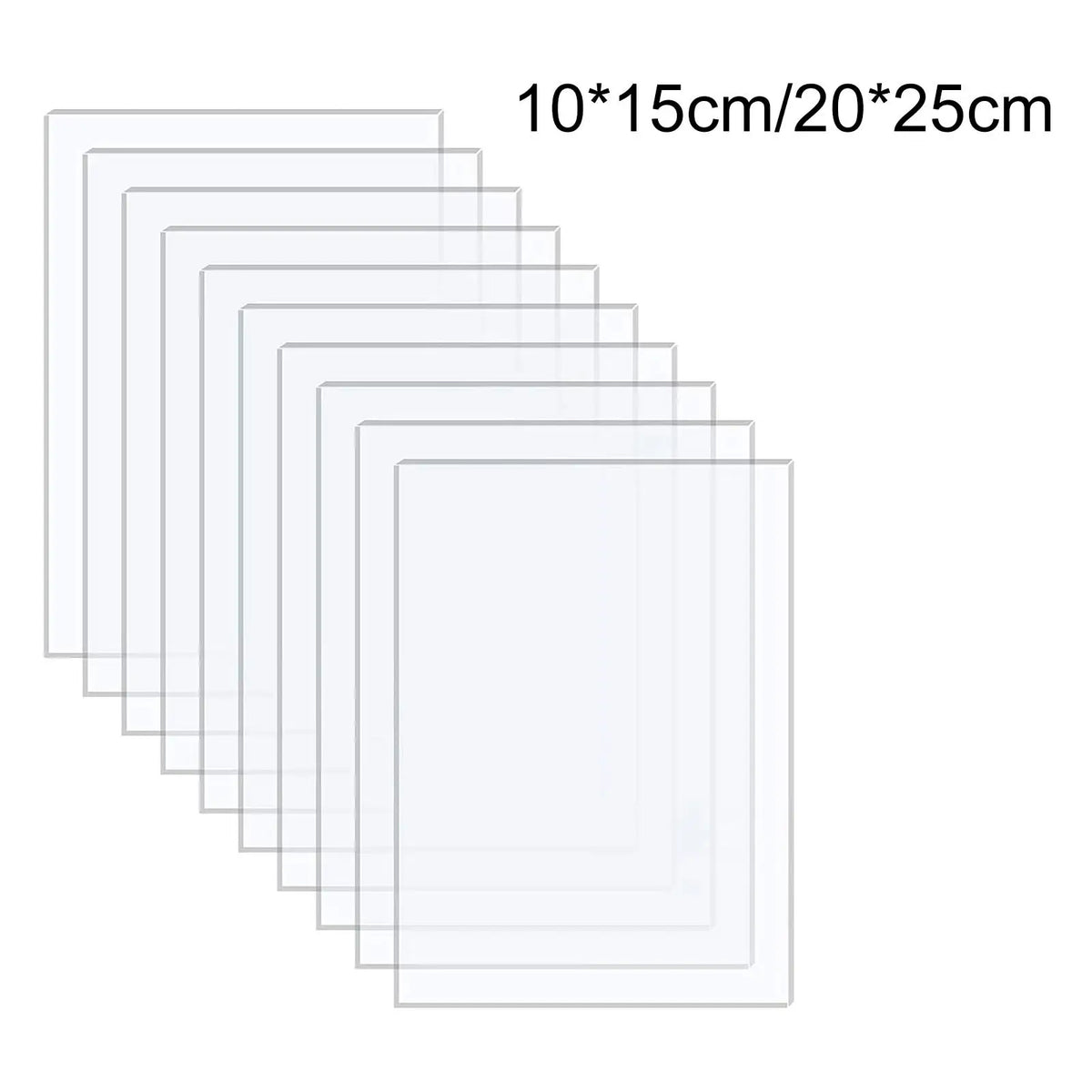 10-Pack Clear Acrylic Writable Photo Frame Replacement Boards