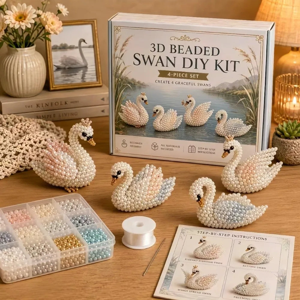 3D Bead Weaving Kit – Happy Family Character DIY Craft Set