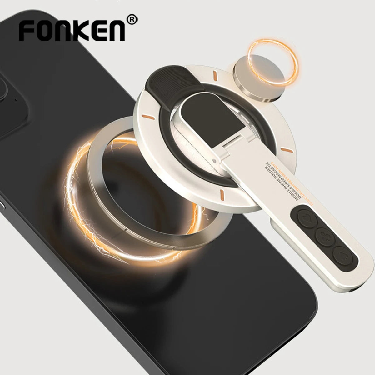 Double Magnetic Phone Ring Holder & Stand for MagSafe iPhone