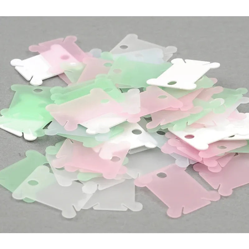 30-Piece Plastic Thread Bobbin Set for Embroidery & Cross-Stitch