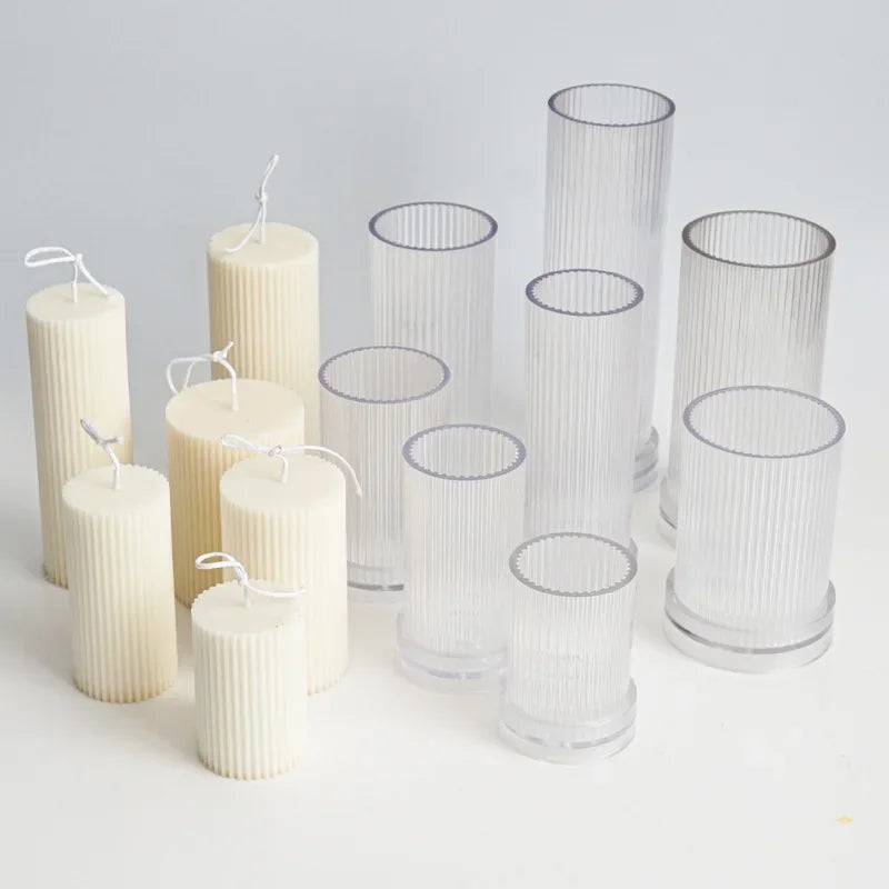 DIY Pinstripe Cylinder Candle Mold – Acrylic Candle Making Kit