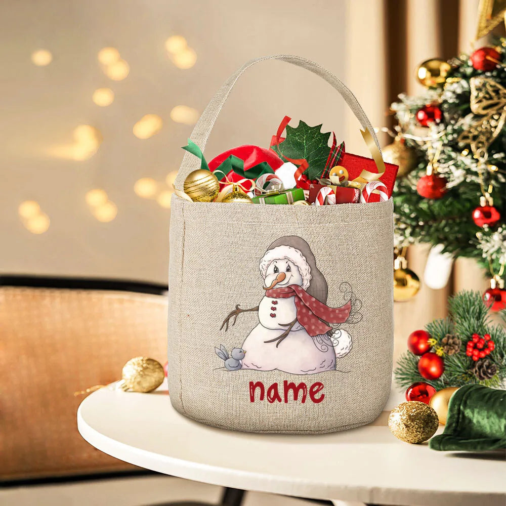 Personalized Deer Christmas Sack Bag | Custom Kids Xmas Gift