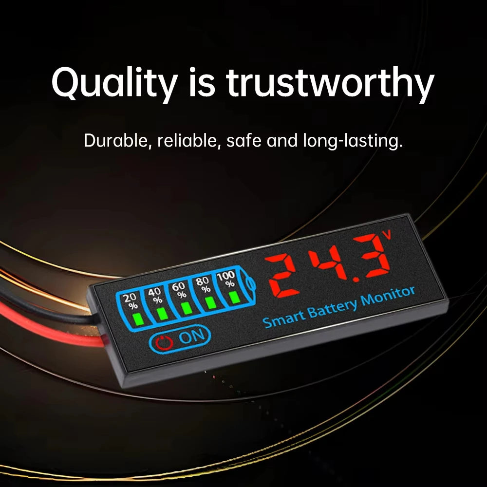 DC 7-55V Battery Tester & Charge Monitor for Solar & RV
