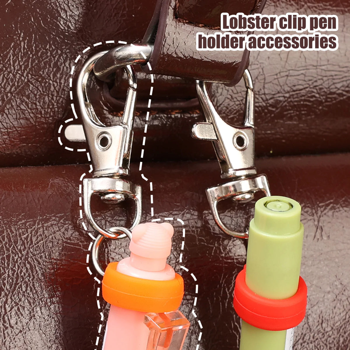Silicone Pen Clip with Lobster Clasp | Anti-Lost Pen Holder