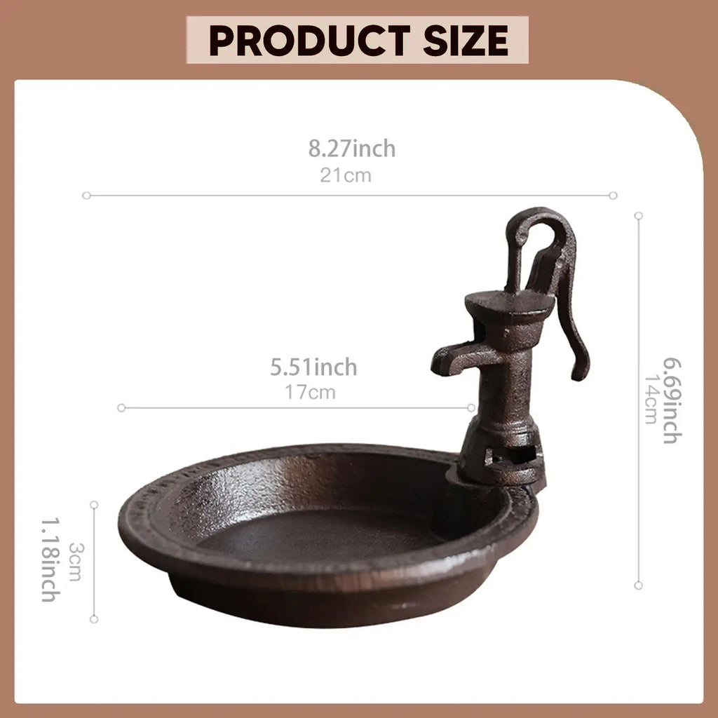 Retro Metal Bird Feeder Dish | Weatherproof Iron Garden Ornament