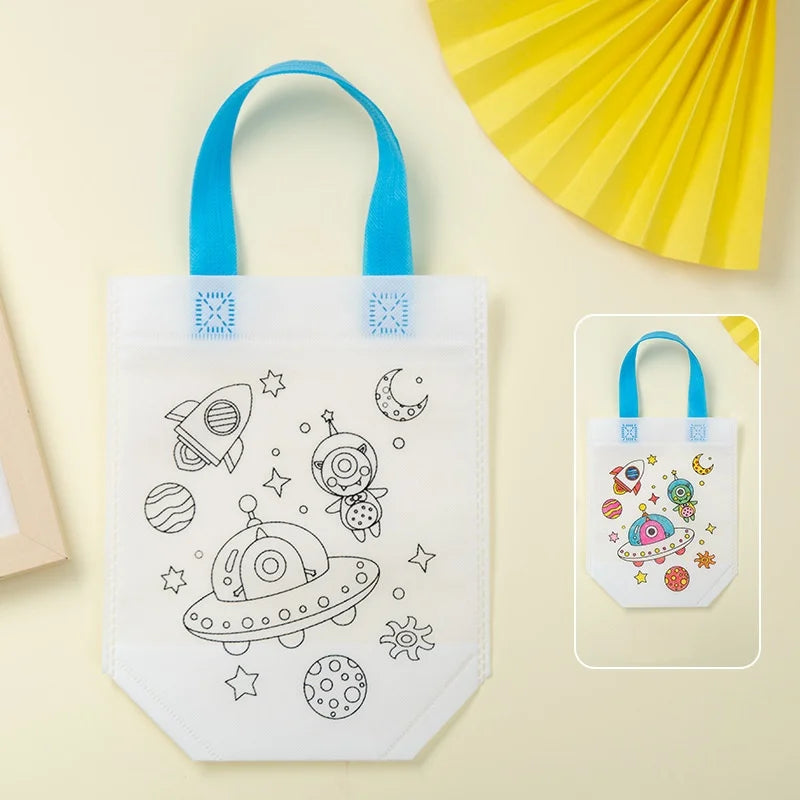 DIY Coloring Canvas Gift Bags for Kids – 15 Fun Patterns