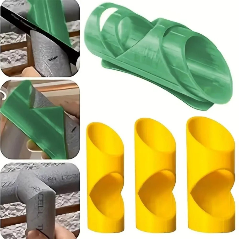 3-Piece Foam Pipe Insulation Cutting Fixture Set | Plastic Tool