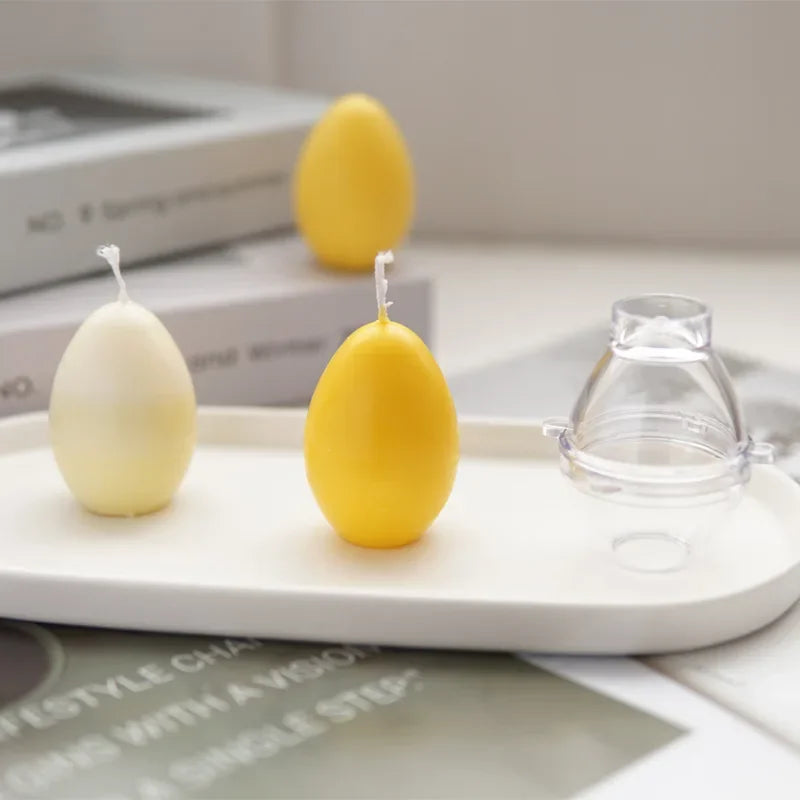 2-Piece Egg Candle Mold Set – Acrylic Plastic Candle Making Kit