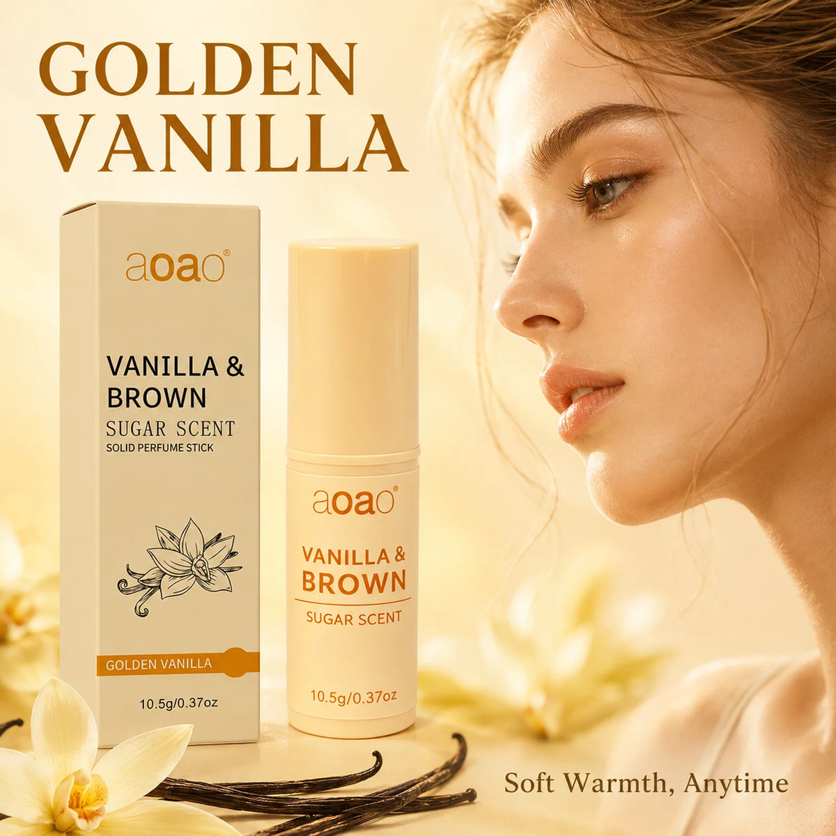 Vanilla Brown Sugar Solid Perfume Stick 10.5g | Travel Scent Balm