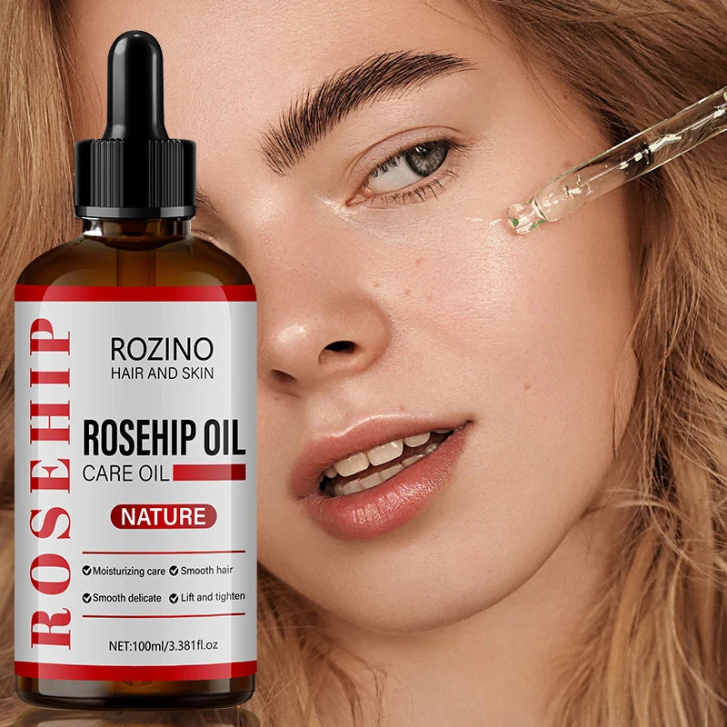 ROZINO Pure Rosehip Carrier Oil 3.38oz – Face, Body & Hair
