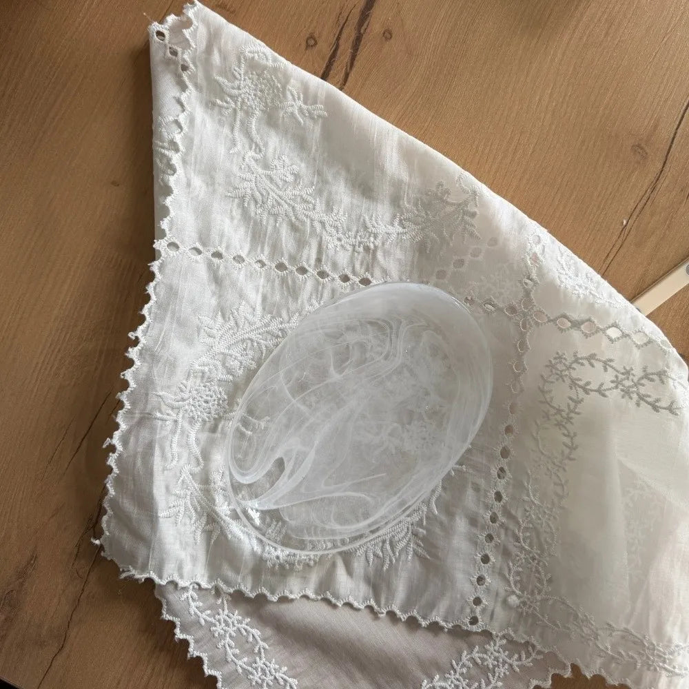 Floral Embroidered Lace Placemat – French Style Table Coaster