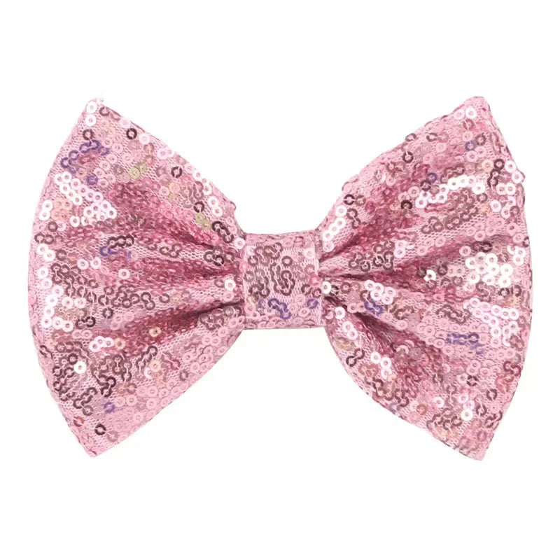 5-Pack Glitter Sequin Hair Bows – DIY Girls Hair Accessories