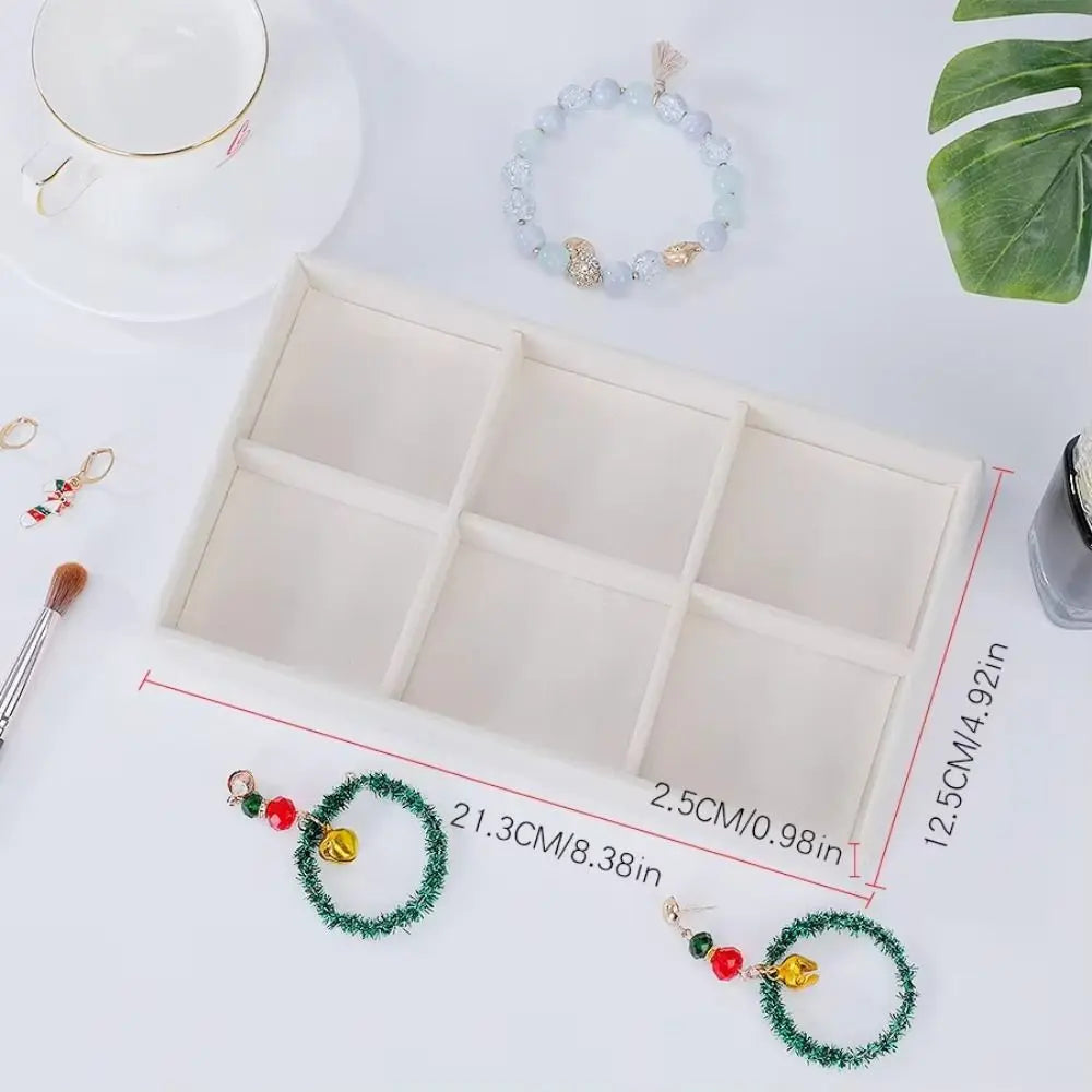 Stackable Velvet Jewelry Organizer Tray | Rings, Earrings & More