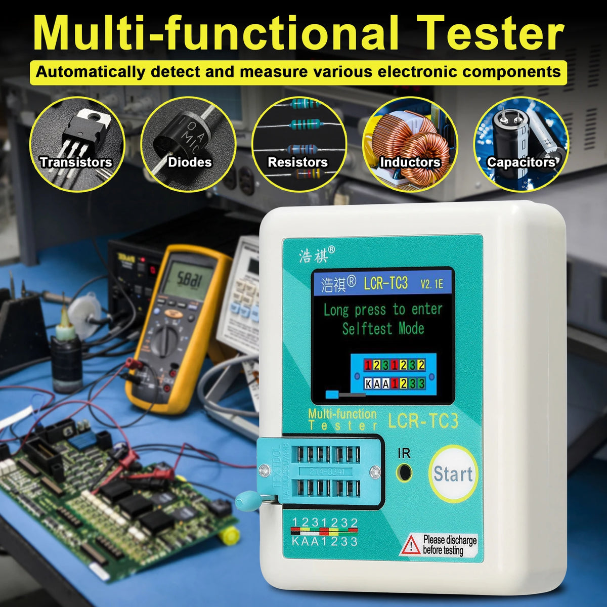 TC3 Transistor Tester | Multi-Component Electronic Tester
