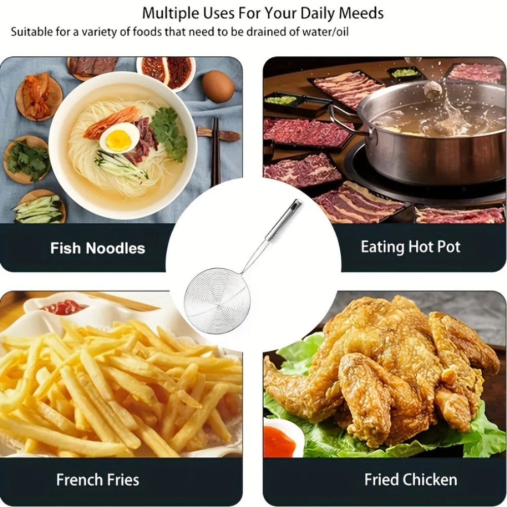 Stainless Steel Skimmer Strainer Ladle | Pasta & Frying