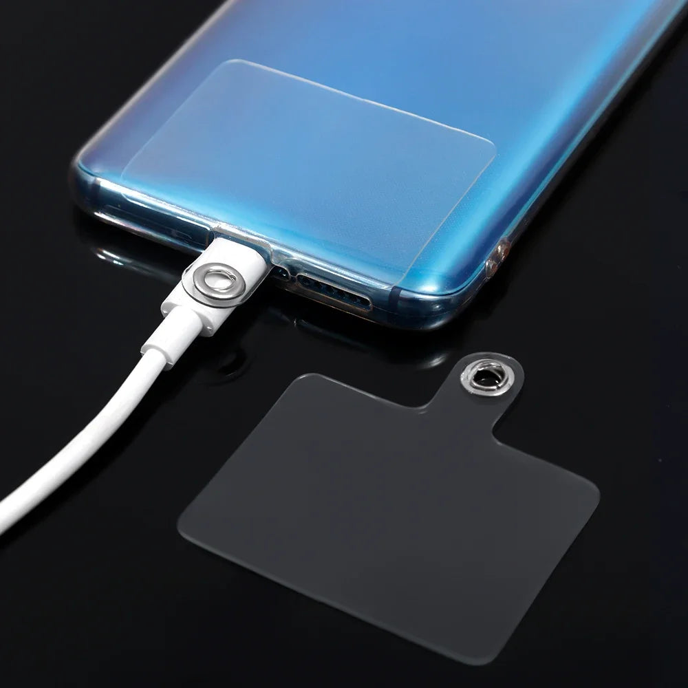 Universal Clear Phone Lanyard Tether Tabs – PVC Strap Patches