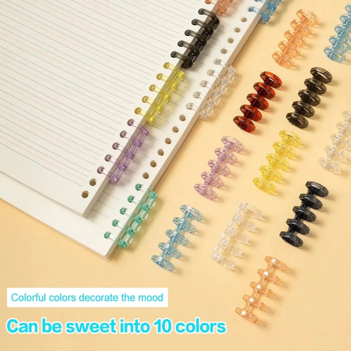 20-Pack 5-Hole Binder Rings – DIY Loose-Leaf Book Buckles