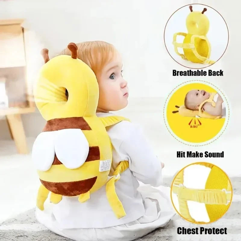 Baby Head Protector Pillow | Breathable Cartoon Safety Pad 1–3Y