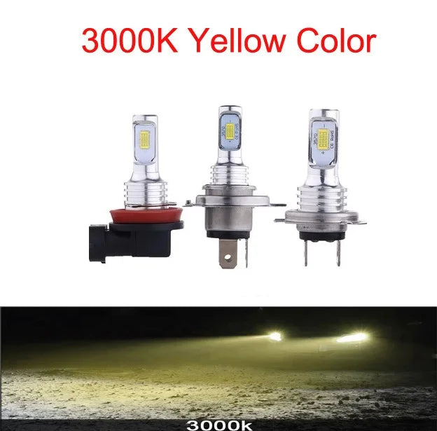 2-Pack H4 H7 H11 LED Headlight & Fog Light Bulbs 6000K 16000LM