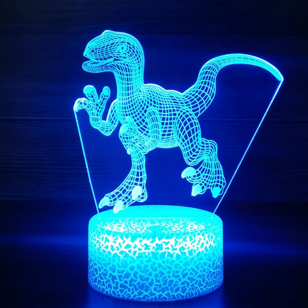Spinosaurus 3D LED Night Light for Kids – 7 Color Dino Lamp