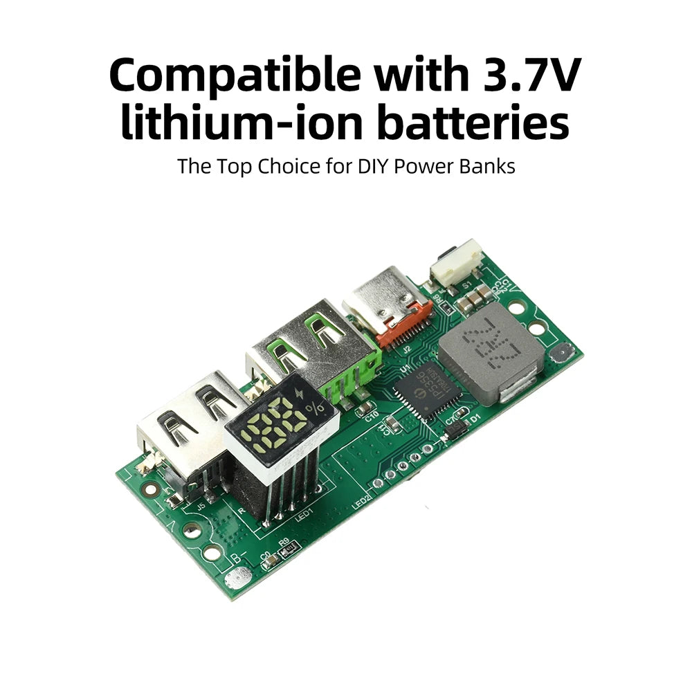 IP5356 3.7V Fast-Charging Module PD 20W & QC DIY Power Bank