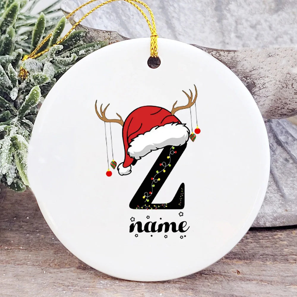 Personalized Baby's First Christmas Ceramic Bauble Ornament