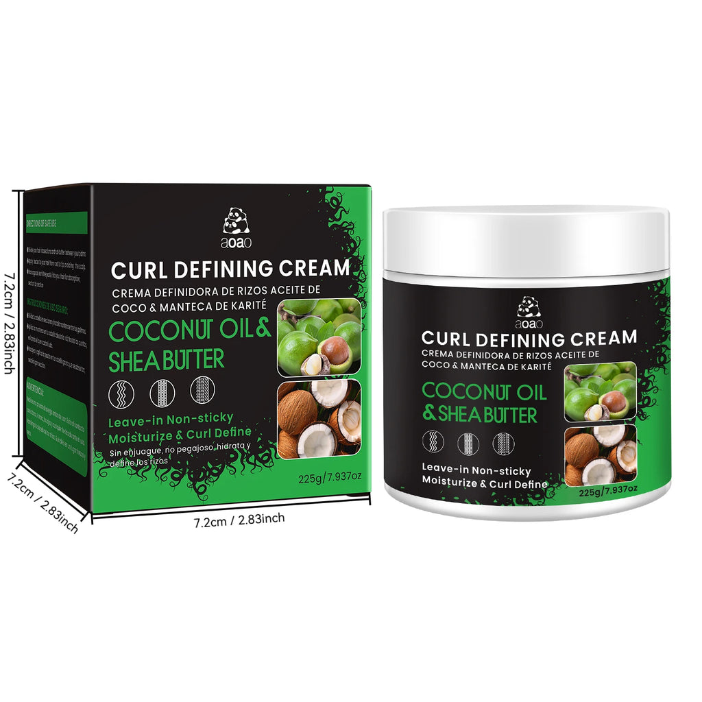 Curly Hair Styling Cream – Coconut Oil & Shea Butter Curl Definer