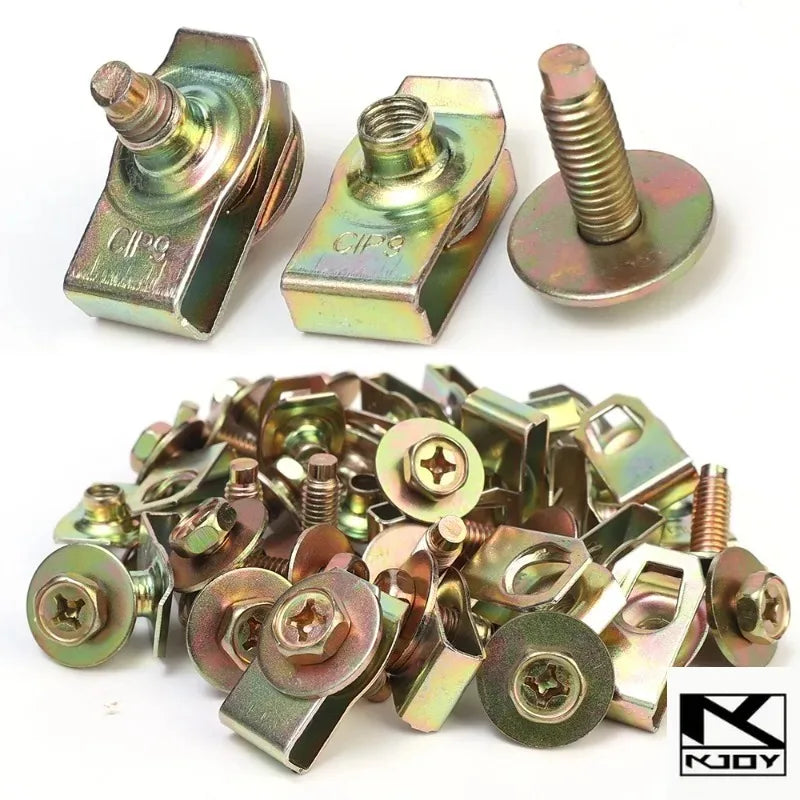 kkjoy M6 U-Nut Screw Fasteners for Fender & Bumper – 10/20 Pack