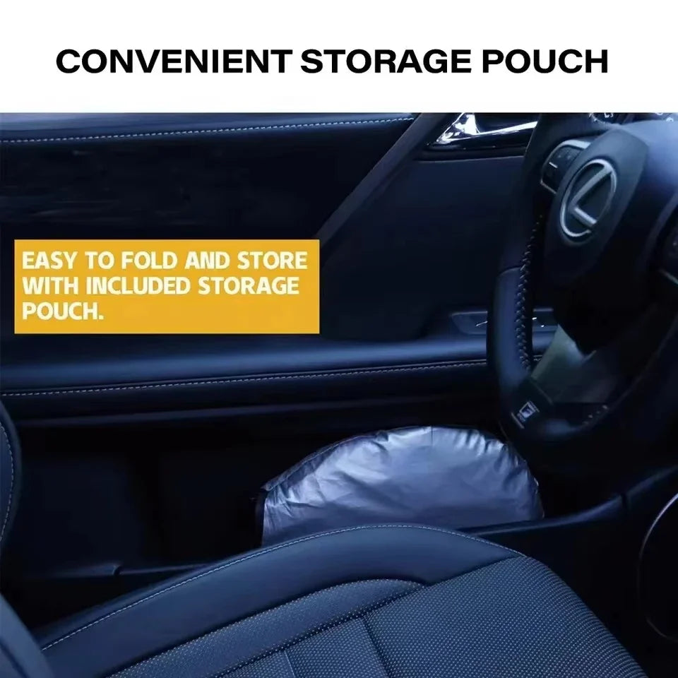 UV Protection Folding Car Windshield Sunshade | Auto Sun Visor