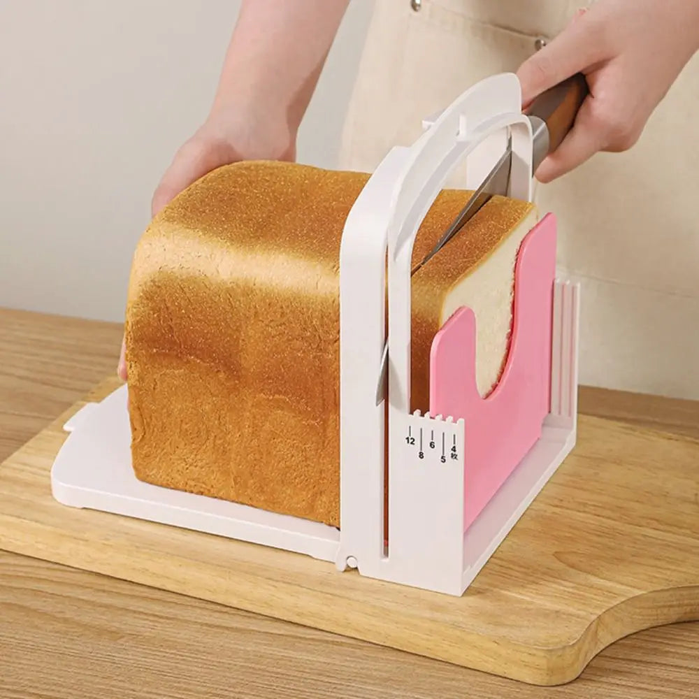 Foldable Bread Slicer Guide – 5 Thickness Settings, BPA-Free