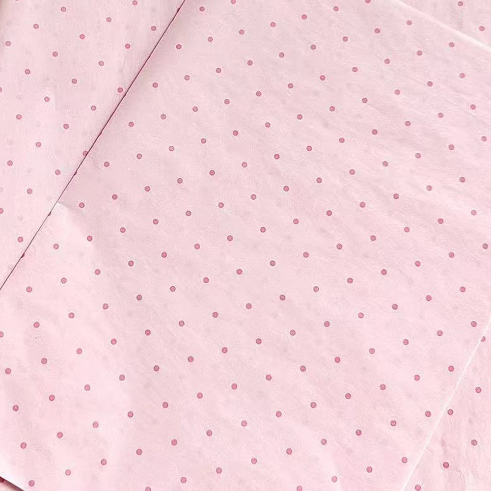 Pink Wavy Dots Gift Wrapping Paper – 10-Pack DIY Bouquet Wrap