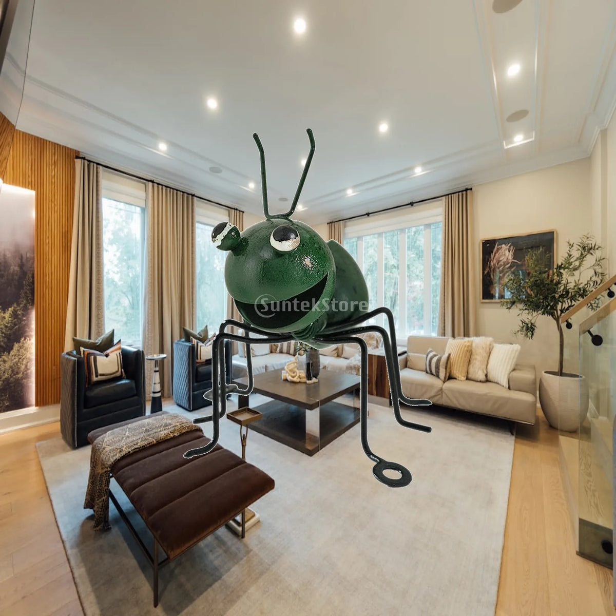 Iron Ant Wall Hanging Statue | Metal Garden Ornament Decor