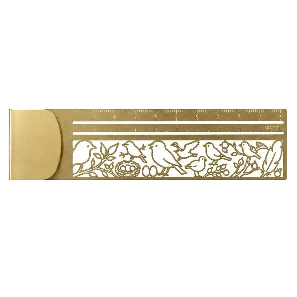 Brass Hollow Stencil Ruler – Bookmark, Measuring & Drawing