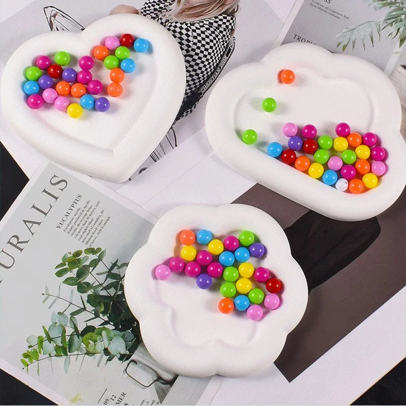Silicone Mold DIY Resin Plaster Candle Tray – Flower Heart Shape