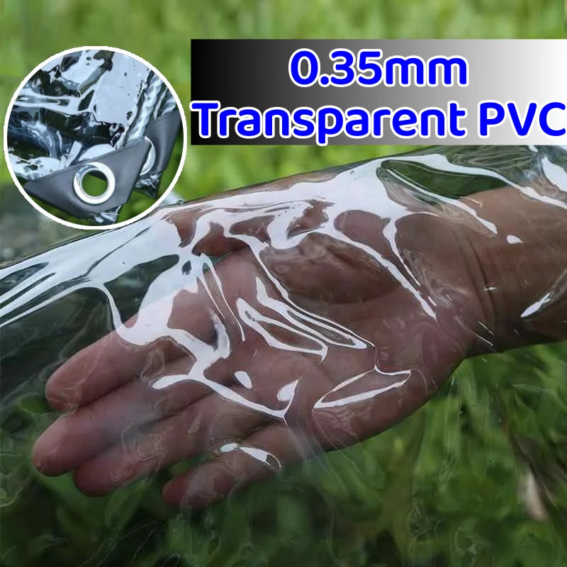 0.35mm Transparent PVC Tarpaulin – Waterproof Outdoor Cover