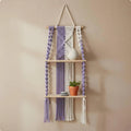 Macrame Wall Shelf – Boho Cotton Rope & Wood Shelves Décor