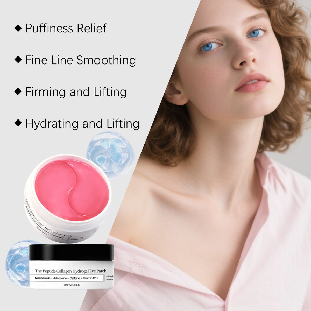 Collagen Hydrogel Eye Patches – Nicotinamide 60 Pcs