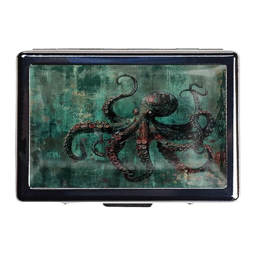Vintage Metal Card Case | Snap-Close Card & ID Holder