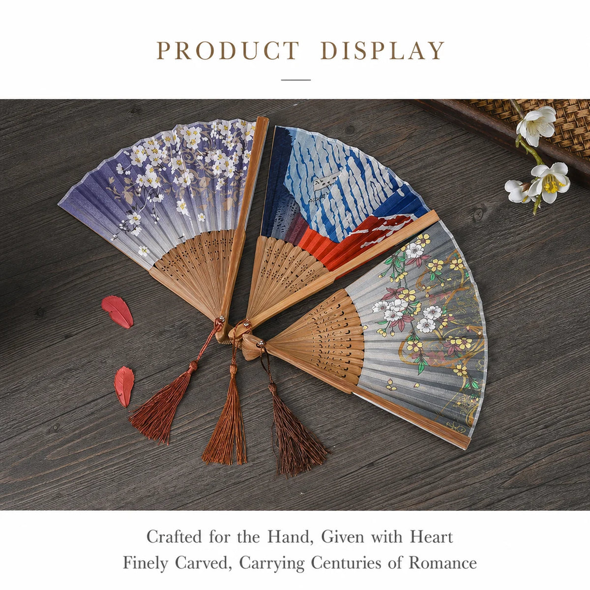 Silk Bamboo Japanese Folding Hand Fan – Gift & Style Accessory