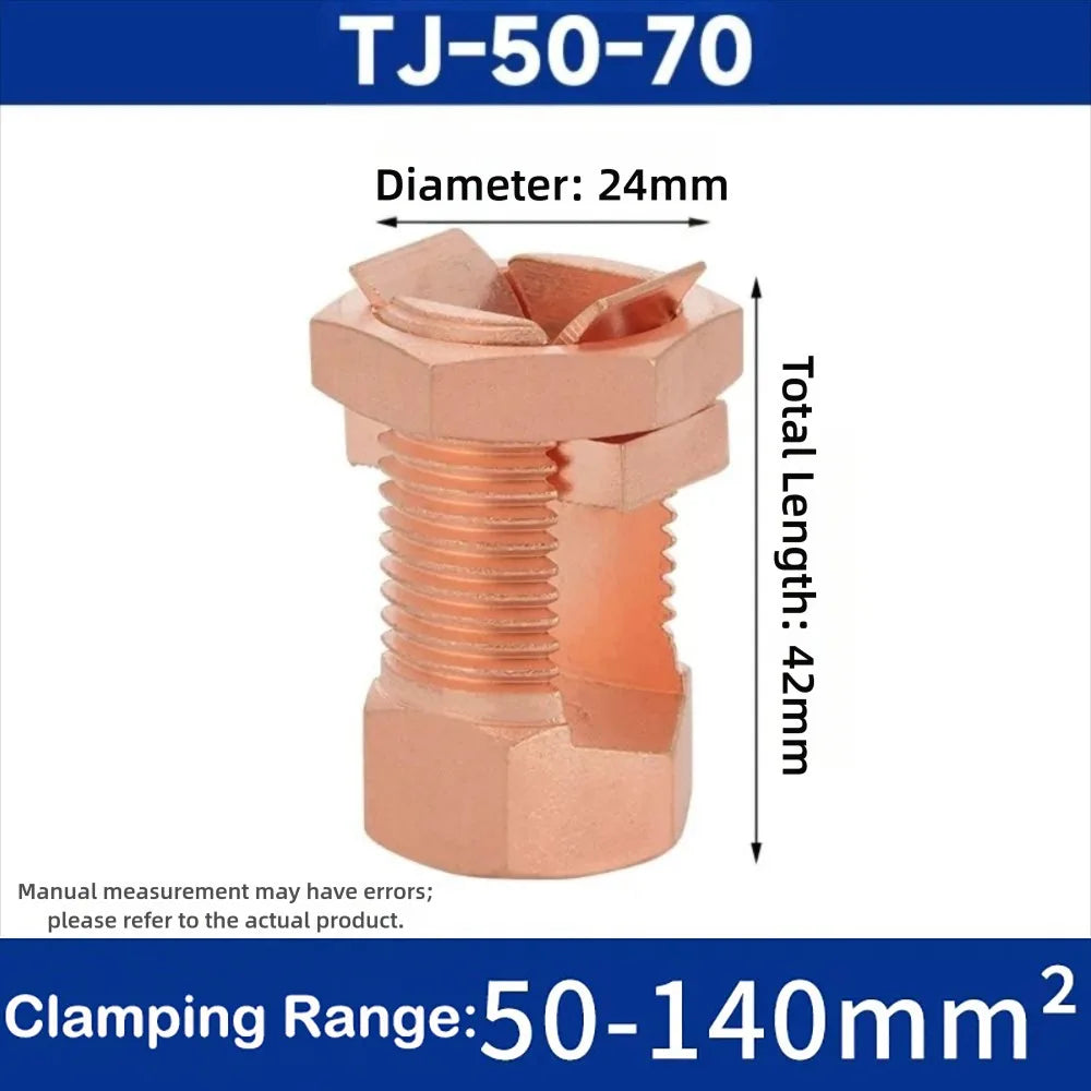 TJ Series Copper Split Bolt Connector – High-Strength Clamp