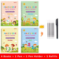 4-Piece Magic Groove Reusable Copybook Set for Kids | Calligraphy