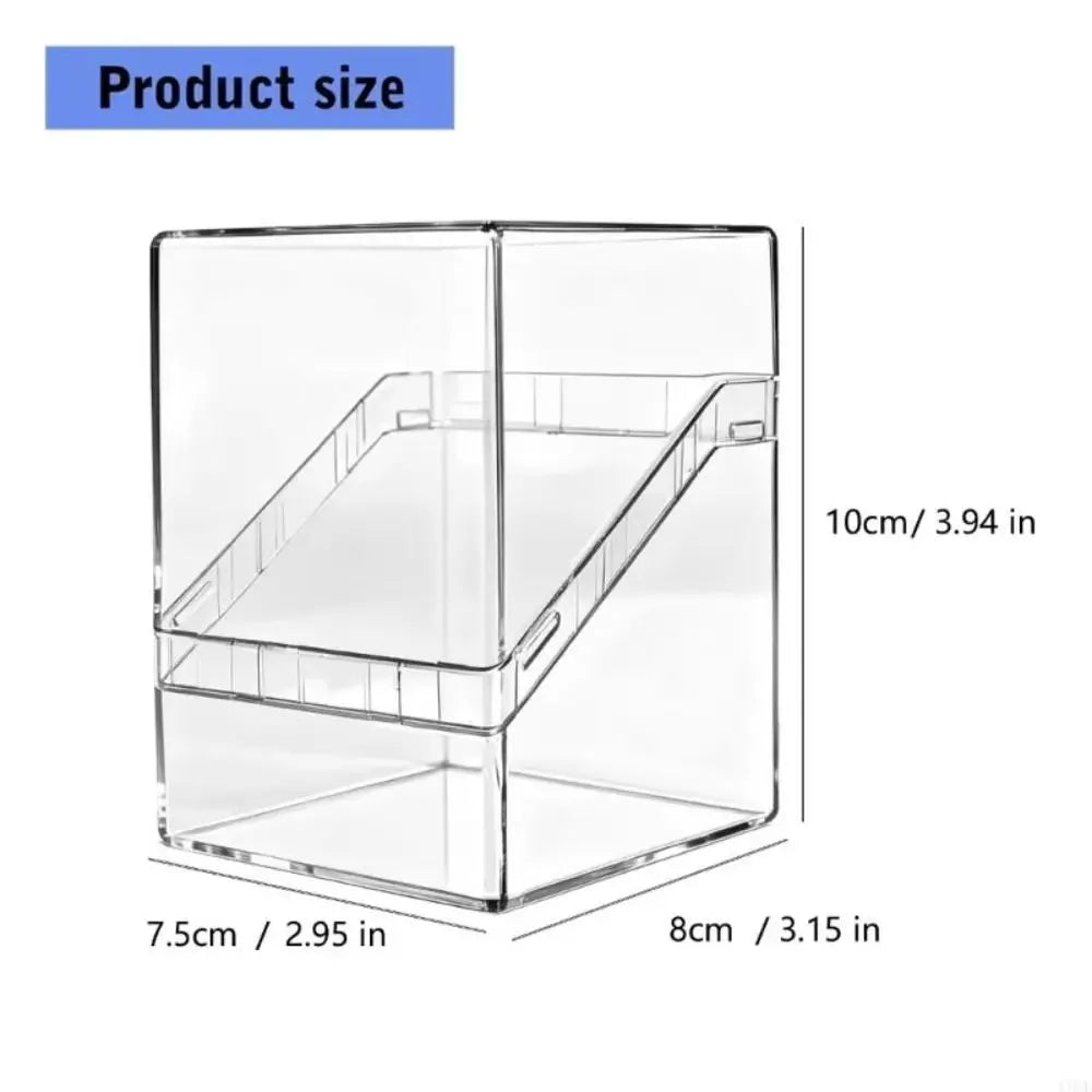 Acrylic TCG Card Storage Box – Transparent Stackable 100+ Cards
