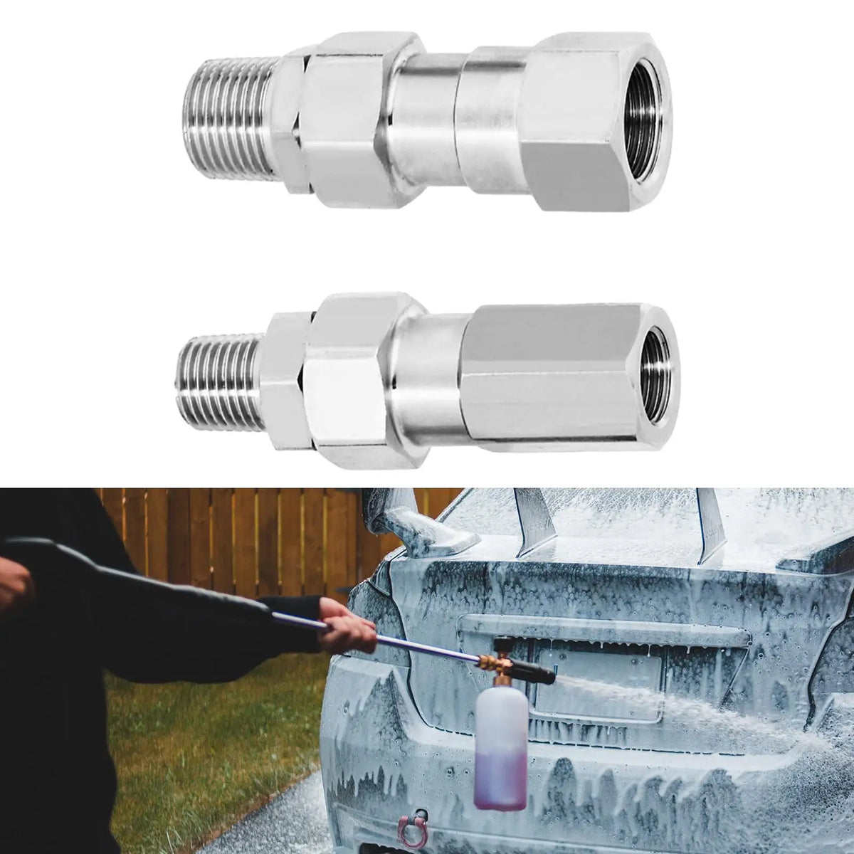 Universal Pressure Washer Adapter | Quick Connect Nozzle Fitting